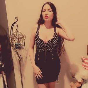 Navy vintage looking dress